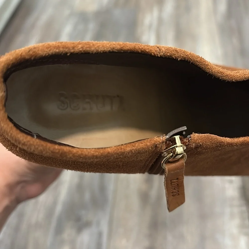 Schutz Belua Suede Wedge Bootie Size 10